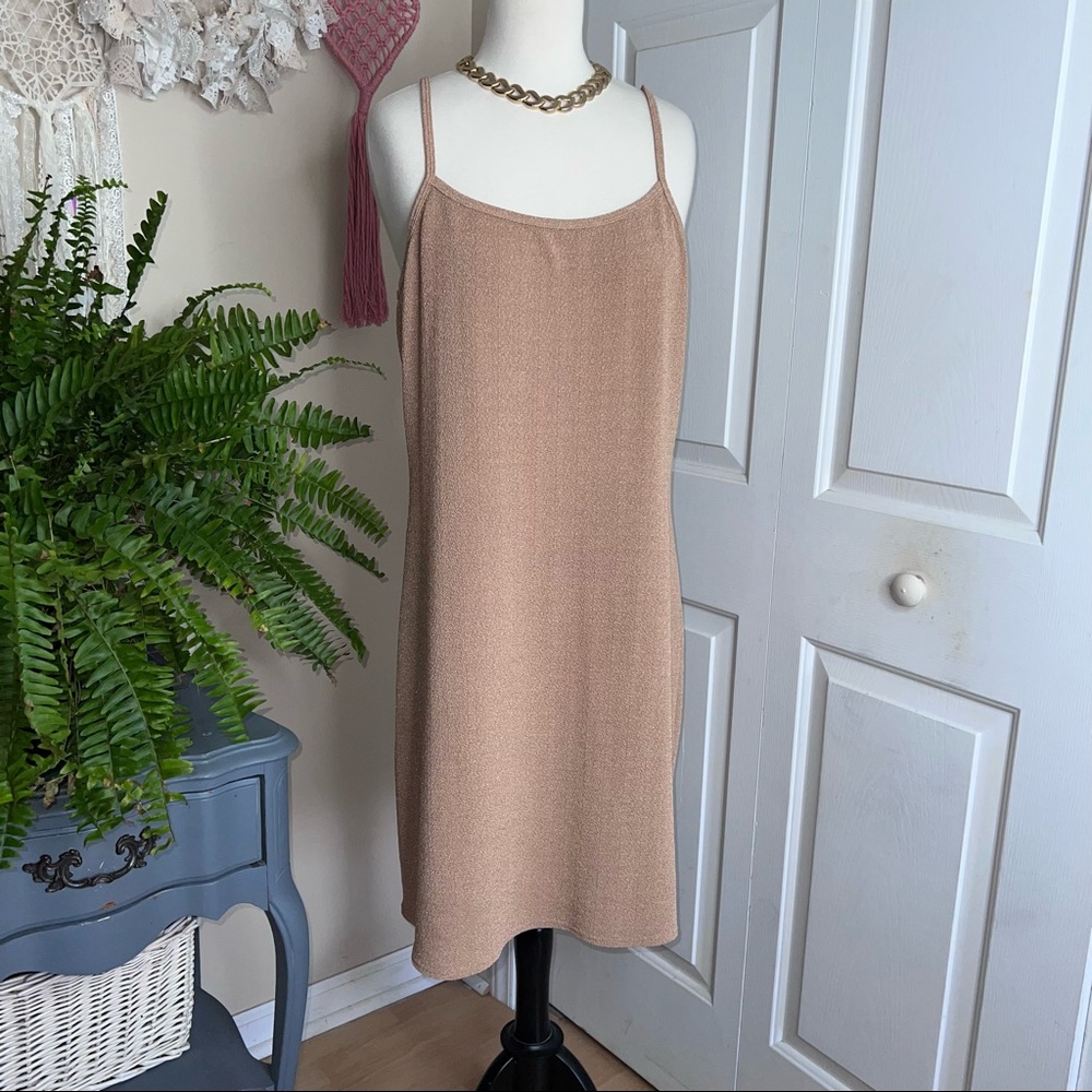 Beige Bodycon Scoop Neck Cami Dress - Picture 6 of 10